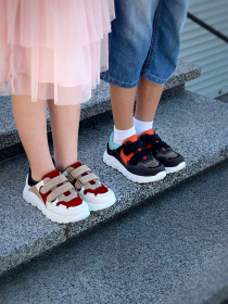 Кроссовки Theo Leo модель LEO-2558 BG-RED Фото