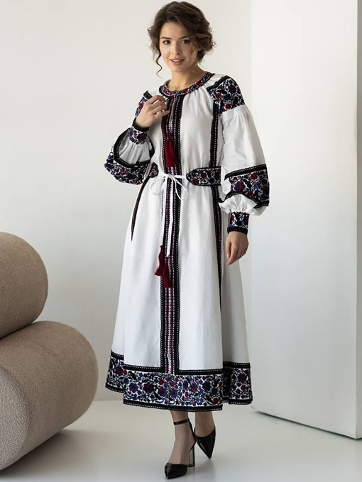 Вышитое платье Golden Trinity модель BART04 Фото