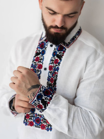 Вышитая рубашка Golden Trinity модель BART06 Фото