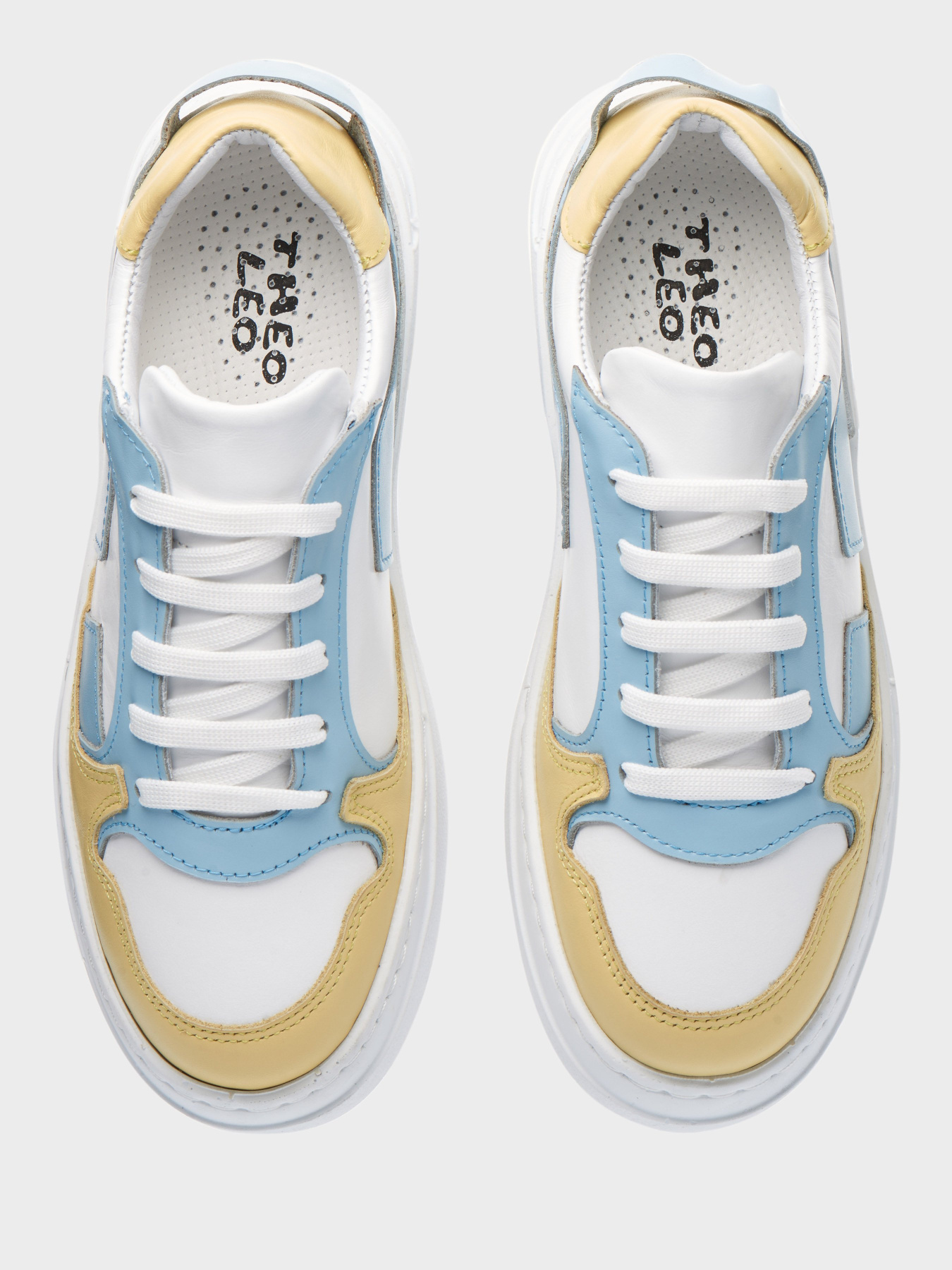 Кеды низкие Theo Leo модель LEO-3006 WH-YEL Фото