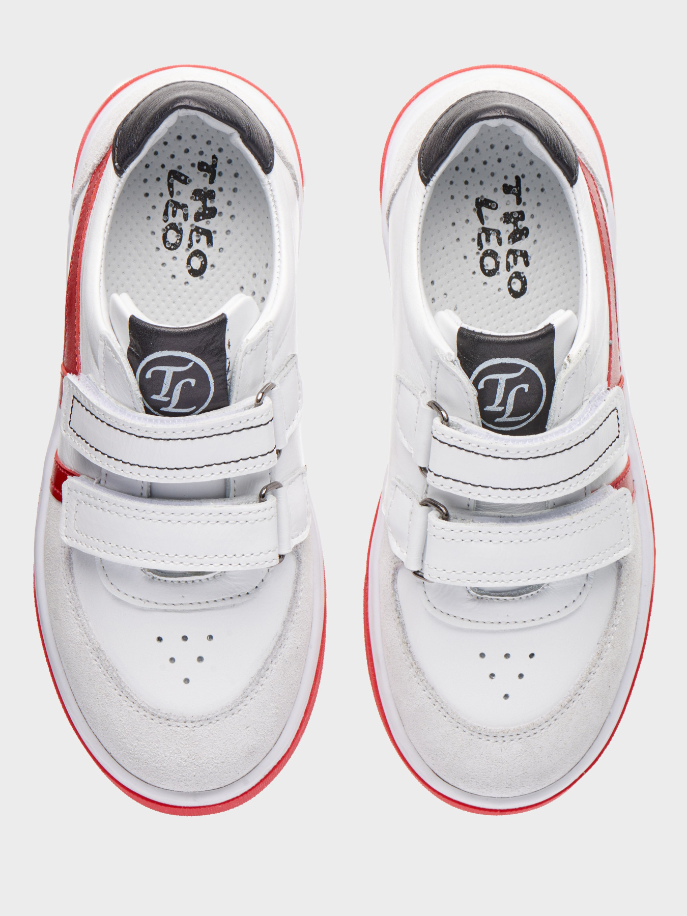 Кеды низкие Theo Leo модель LEO-3198 WH-RED Фото