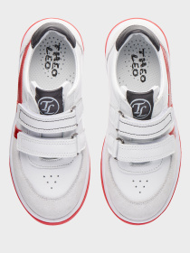 Кеды низкие Theo Leo модель LEO-3198 WH-RED Фото