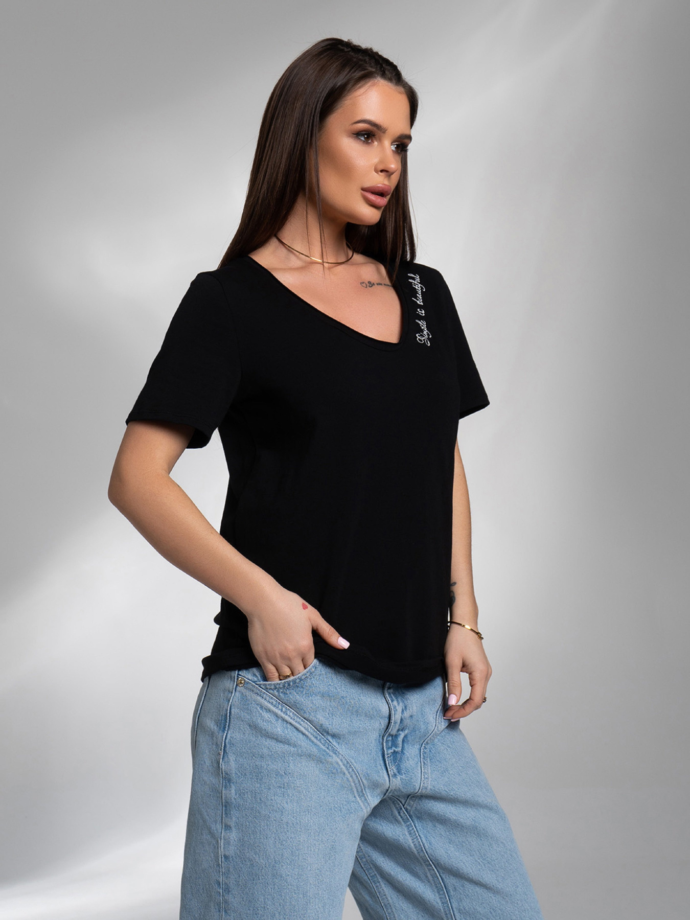 Футболка ISSA Plus модель 14582_черный Фото