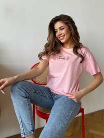 Футболка ISSA Plus модель WN20-603_розовый Фото