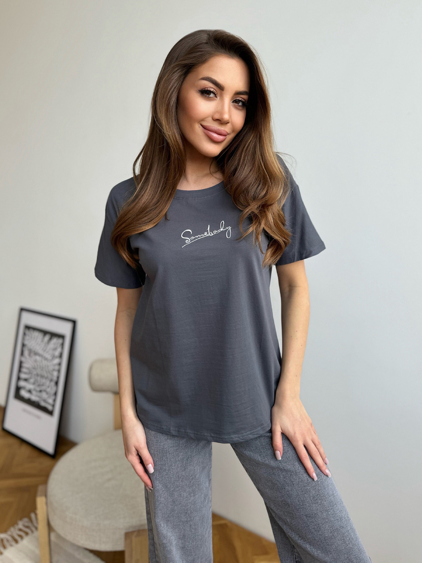 Футболка ISSA Plus модель WN20-603_серый Футболка ISSA Plus модель WN20-603_серый Фото