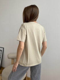 Футболка ISSA Plus модель WN20-603_бежевый Фото