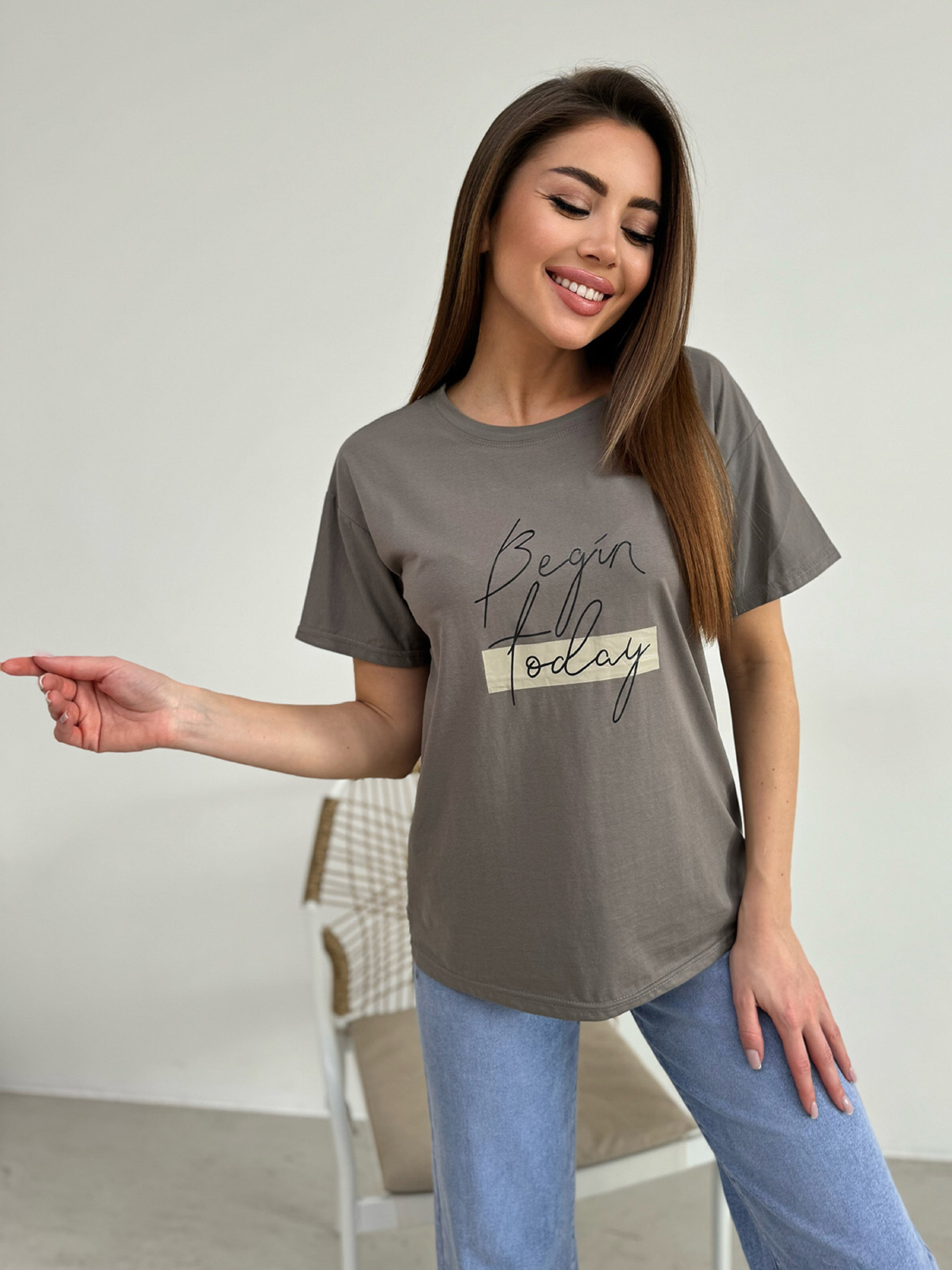 Футболка ISSA Plus модель WN20-604_серый Футболка ISSA Plus модель WN20-604_серый Фото