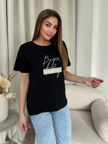 Футболка ISSA Plus модель WN20-604_черный Футболка ISSA Plus модель WN20-604_черный Фото