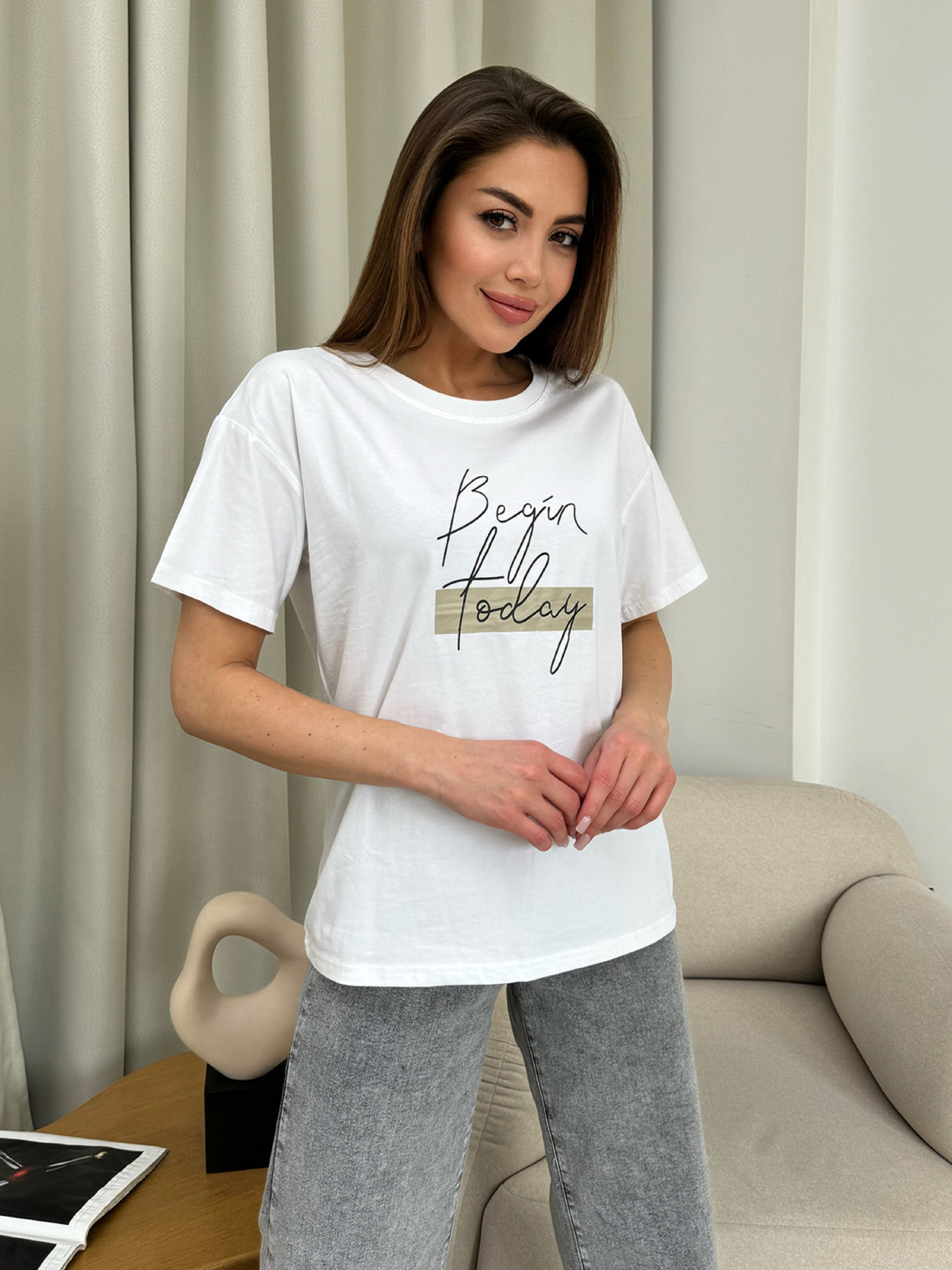 Футболка ISSA Plus модель WN20-604_белый Футболка ISSA Plus модель WN20-604_белый Фото