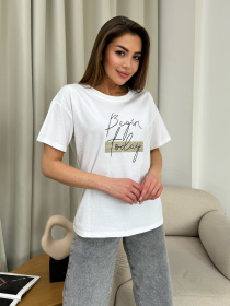 Футболка ISSA Plus модель WN20-604_белый Футболка ISSA Plus модель WN20-604_белый Фото