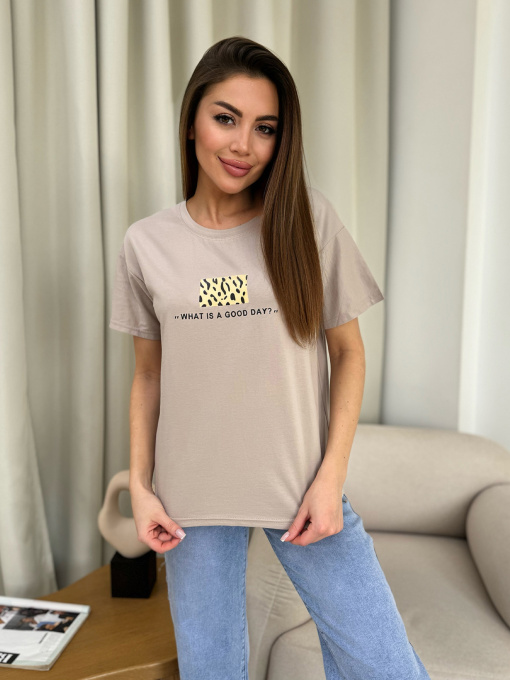 Футболка ISSA Plus модель WN20-605_бежевый Фото