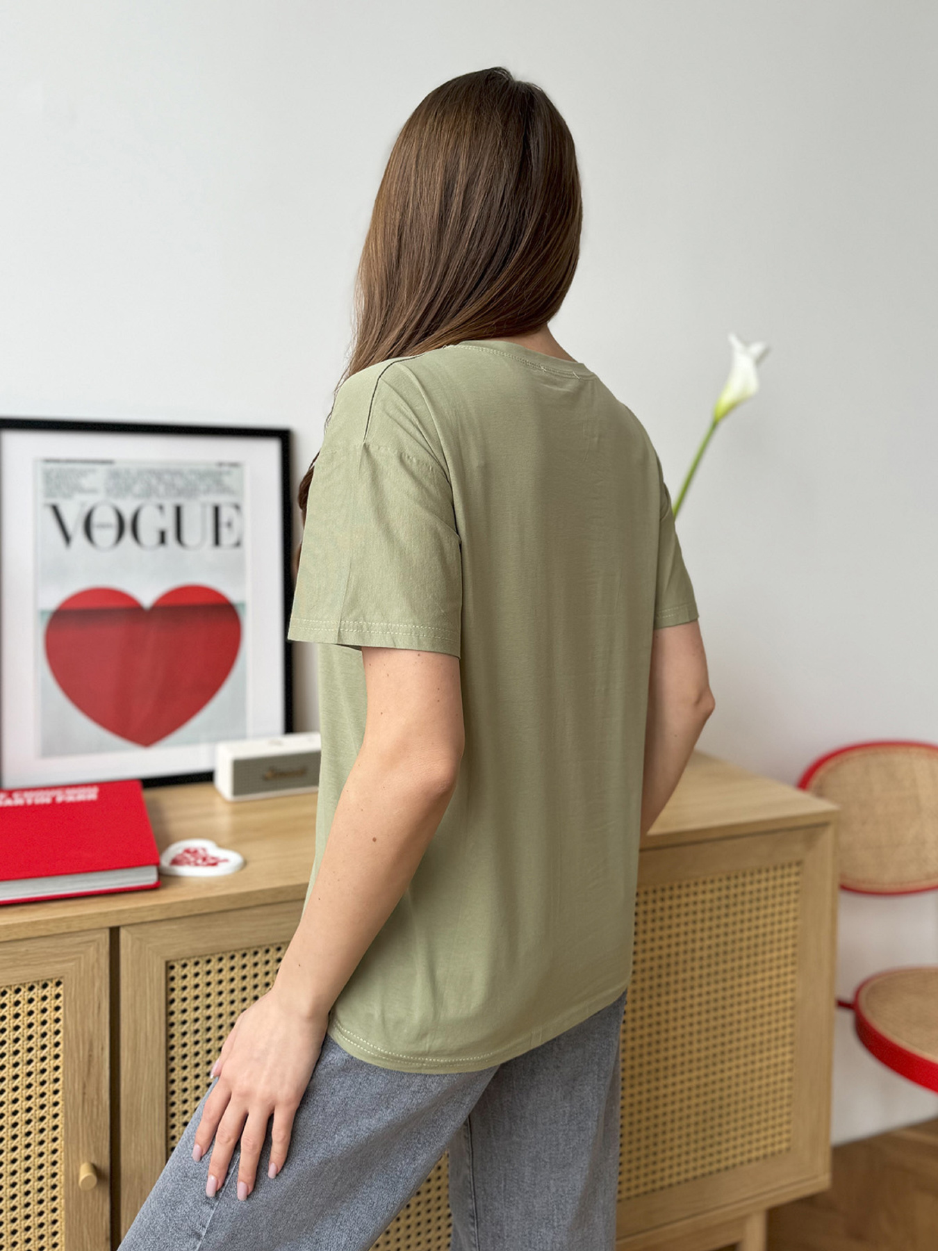 Футболка ISSA Plus модель WN20-605_хаки Фото