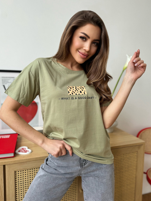 Футболка ISSA Plus модель WN20-605_хаки Фото