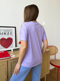 Футболка ISSA Plus модель WN20-605_сиреневый Футболка ISSA Plus модель WN20-605_сиреневый Фото