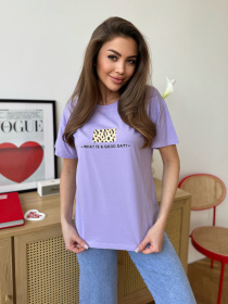 Футболка ISSA Plus модель WN20-605_сиреневый Футболка ISSA Plus модель WN20-605_сиреневый Фото