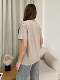 Футболка ISSA Plus модель WN20-606_бежевый Фото