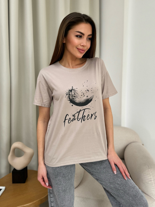 Футболка ISSA Plus модель WN20-606_бежевый Фото