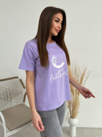 Футболка ISSA Plus модель WN20-606_сиреневый Фото