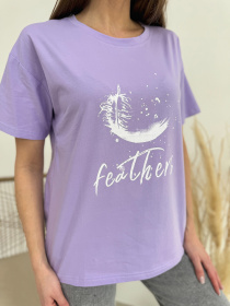 Футболка ISSA Plus модель WN20-606_сиреневый Футболка ISSA Plus модель WN20-606_сиреневый Фото