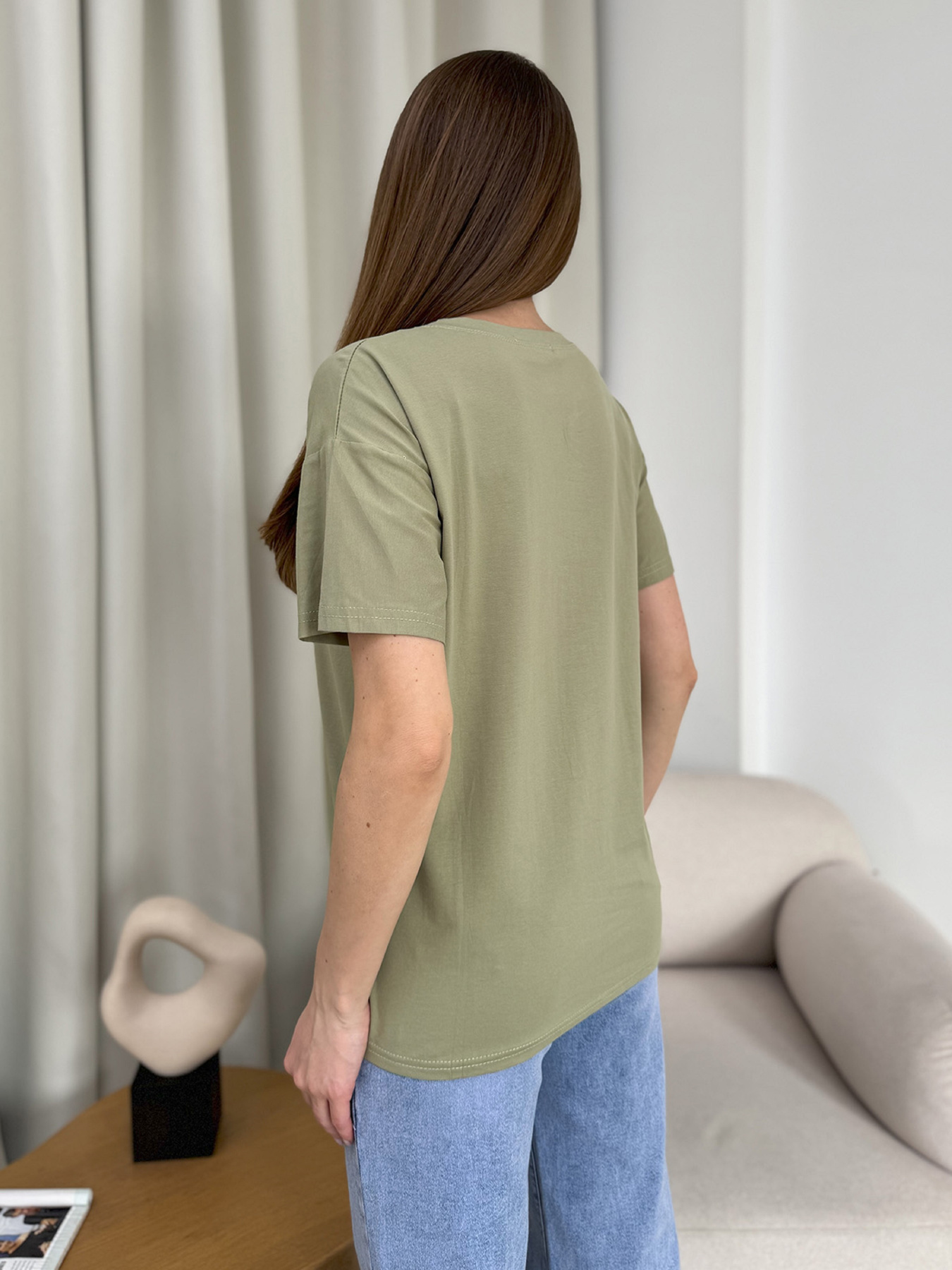 Футболка ISSA Plus модель WN20-606_хаки Фото