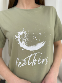 Футболка ISSA Plus модель WN20-606_хаки Фото