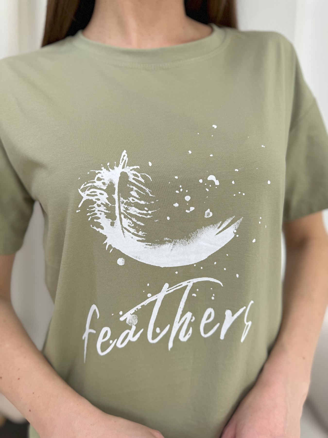 Футболка ISSA Plus модель WN20-606_хаки Футболка ISSA Plus модель WN20-606_хаки Фото