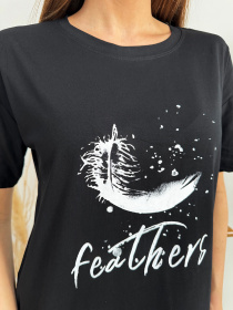 Футболка ISSA Plus модель WN20-606_черный Футболка ISSA Plus модель WN20-606_черный Фото