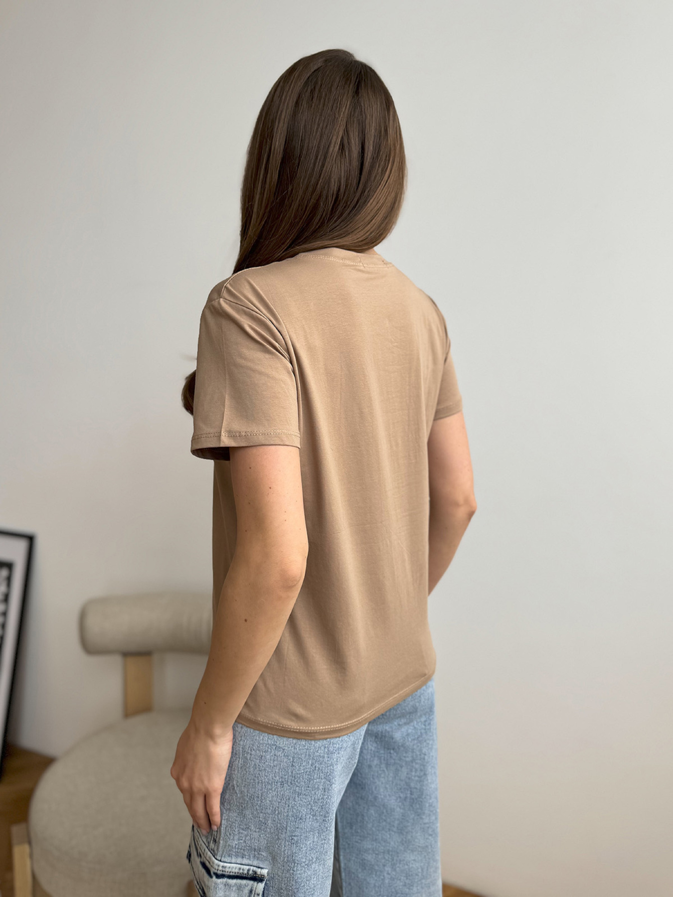 Футболка ISSA Plus модель WN20-608_бежевый Фото