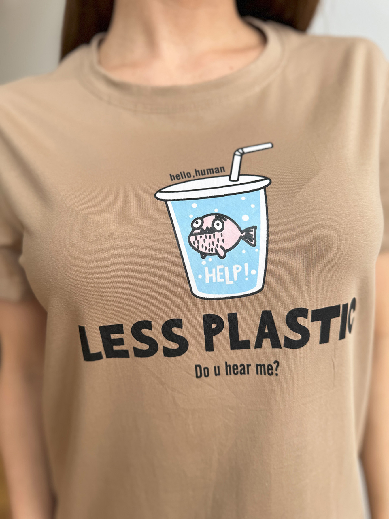 Футболка ISSA Plus модель WN20-608_бежевый Фото