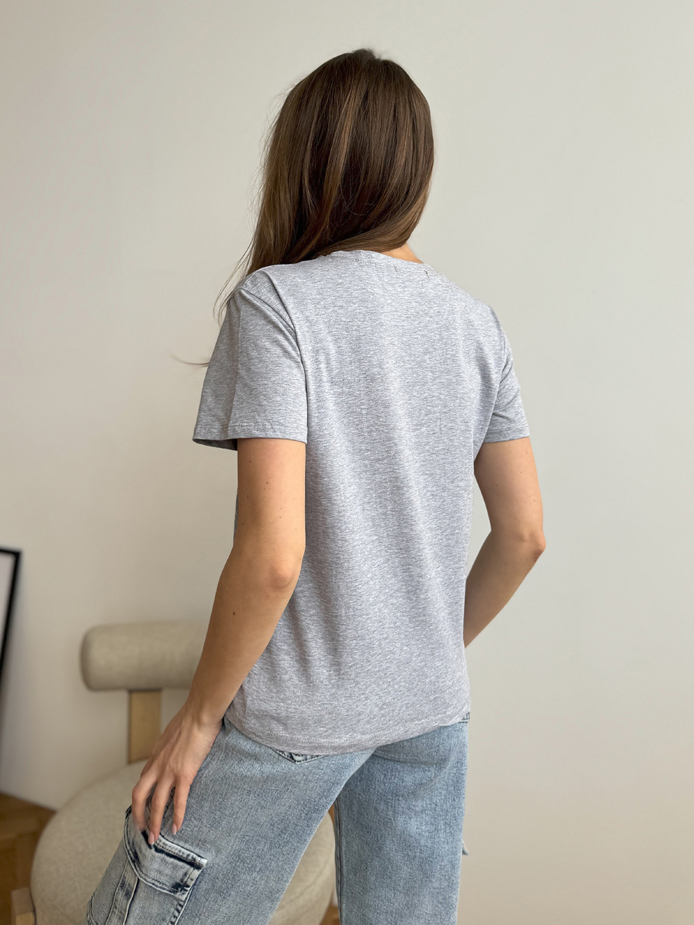 Футболка ISSA Plus модель WN20-608_серый Футболка ISSA Plus модель WN20-608_серый Фото