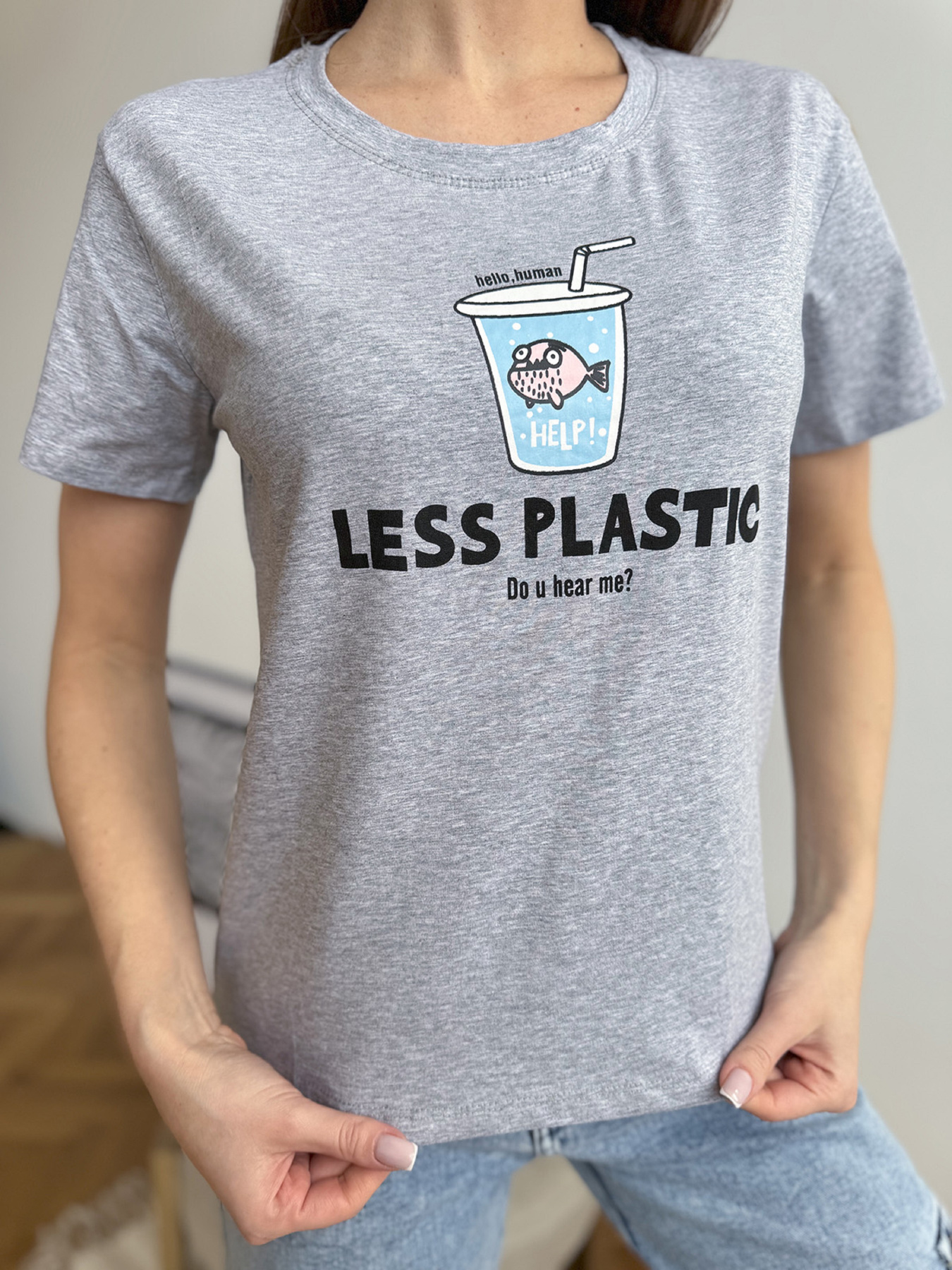 Футболка ISSA Plus модель WN20-608_серый Футболка ISSA Plus модель WN20-608_серый Фото