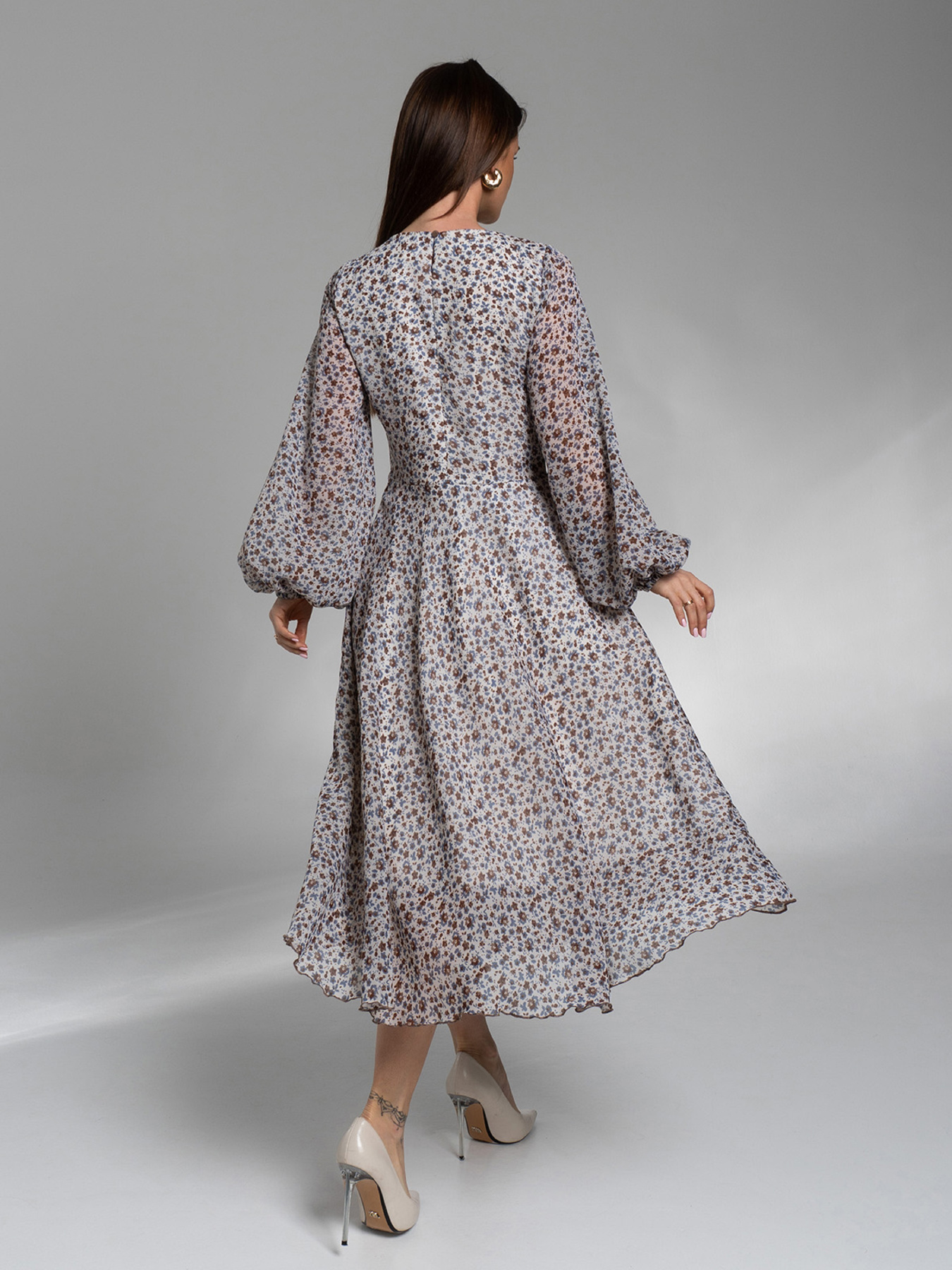 Платье миди ISSA Plus модель 14574_мультиколор Фото