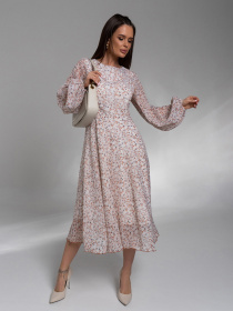 Платье миди ISSA Plus модель 14575_мультиколор Фото