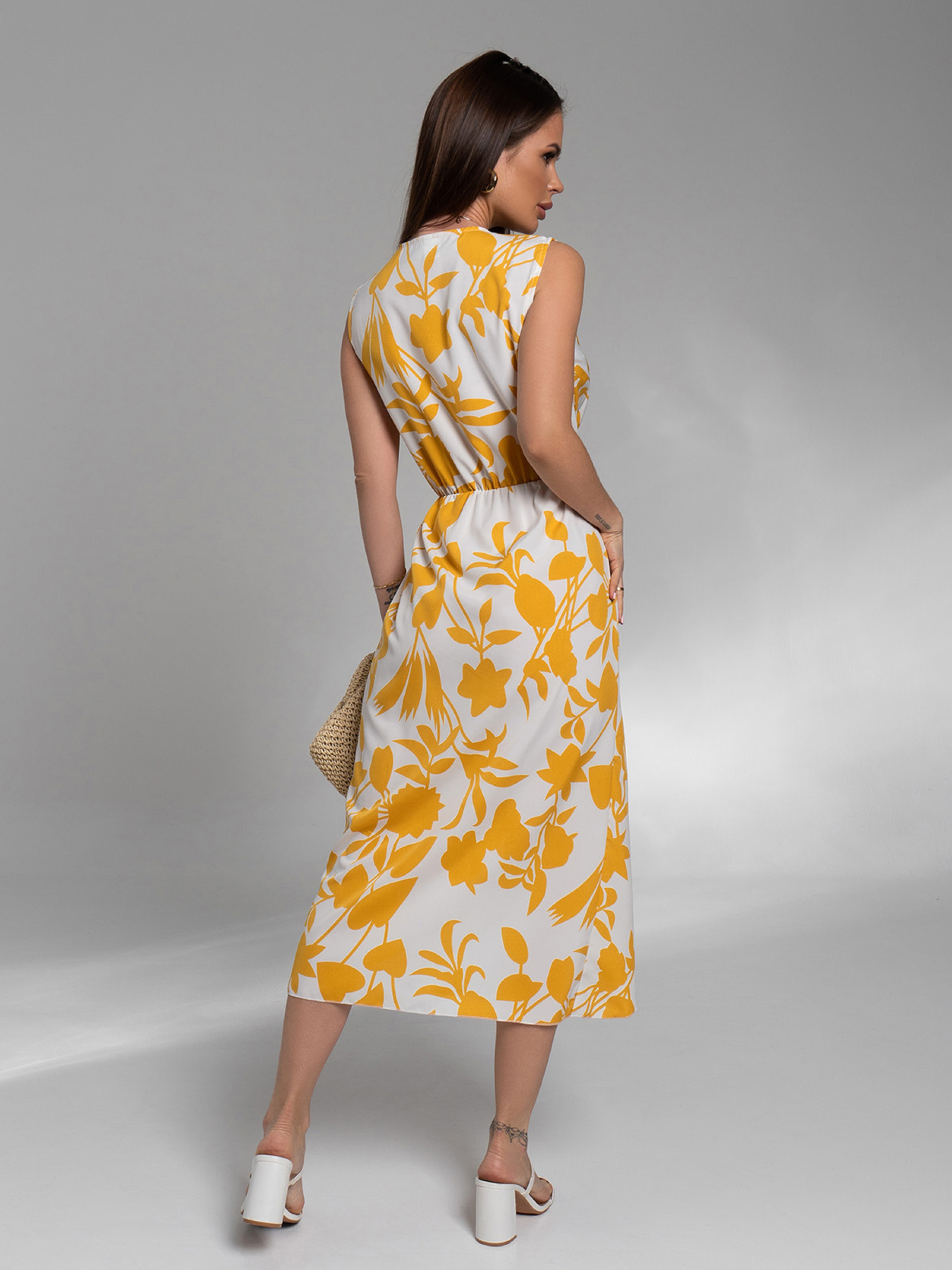 Платье миди ISSA Plus модель 14577_мультиколор Фото