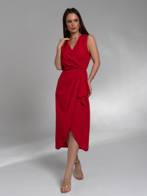 Сукня міді ISSA Plus модель 14578_красный Фото