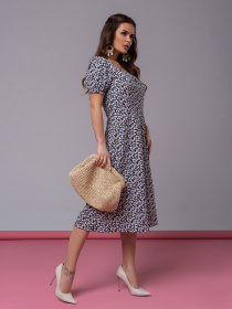 Сукня міді ISSA Plus модель SA-521_черный Фото