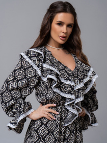 Платье мини ISSA Plus модель 14591_черный Фото