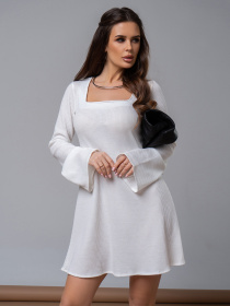 Платье мини ISSA Plus модель 14593_белый Фото