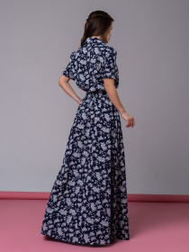 Платье макси ISSA Plus модель 14597_синий Фото