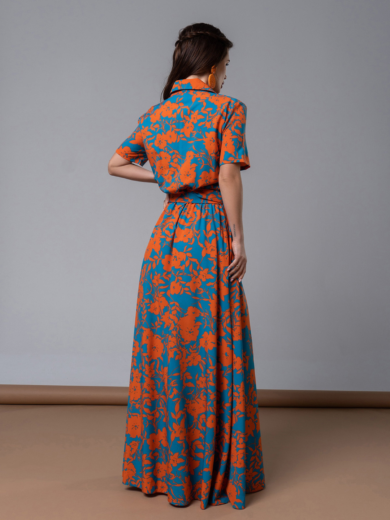 Сукня максі ISSA Plus модель 14598_мультиколор Фото