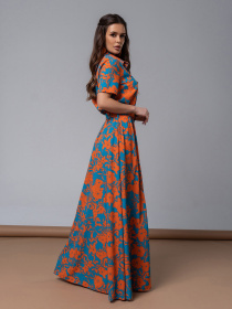 Сукня максі ISSA Plus модель 14598_мультиколор Фото