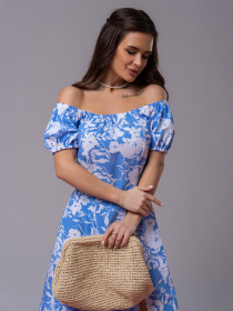 Сукня міді ISSA Plus модель 14600_голубой Фото