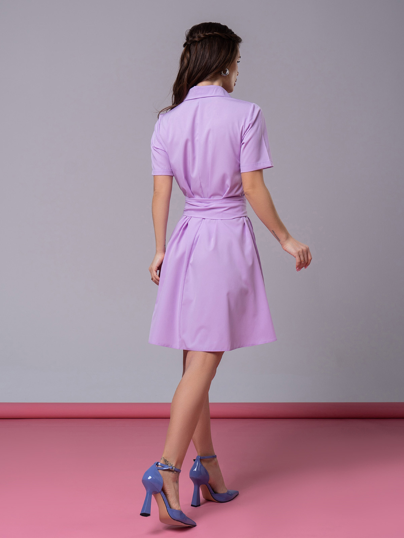 Сукня міні ISSA Plus модель 14605_сиреневый Сукня міні ISSA Plus модель 14605_сиреневый Фото