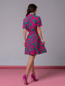 Платье мини ISSA Plus модель 14606_малиновый Фото