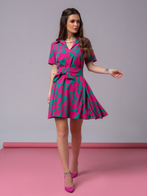 Платье мини ISSA Plus модель 14606_малиновый Фото