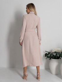 Платье миди ISSA Plus модель SA-418A_бежевый Фото