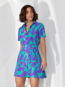 Сукня міні ISSA Plus модель 14606_фиолетовый Фото