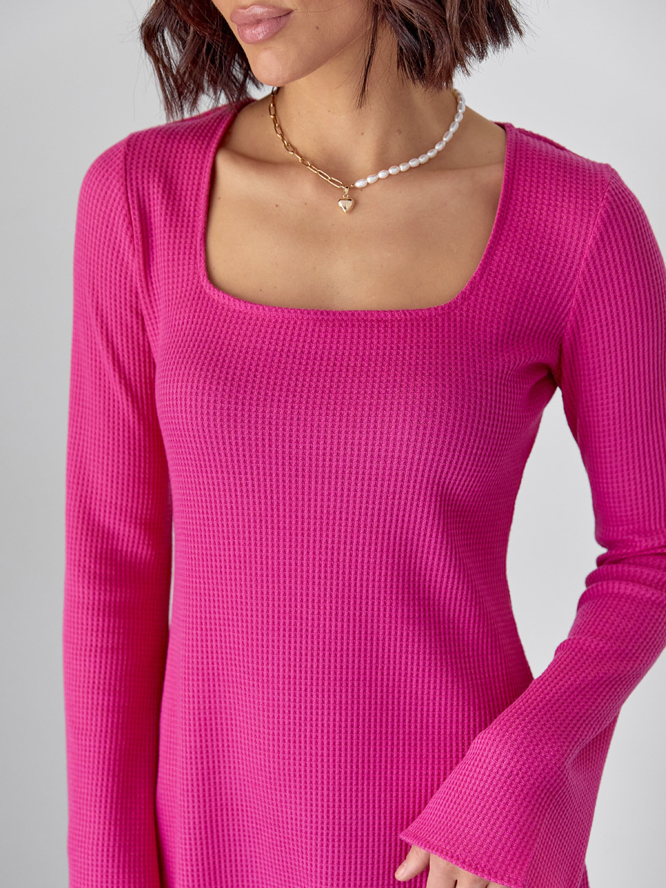 Платье мини ISSA Plus модель 14593_малиновый Фото