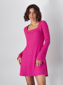 Платье мини ISSA Plus модель 14593_малиновый Фото