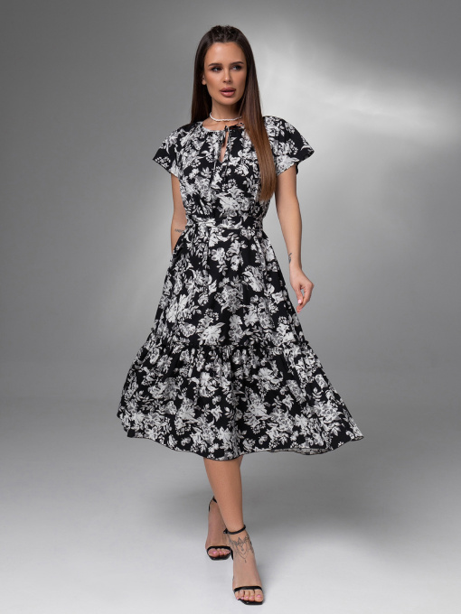 Платье миди ISSA Plus модель 14612_черный Фото